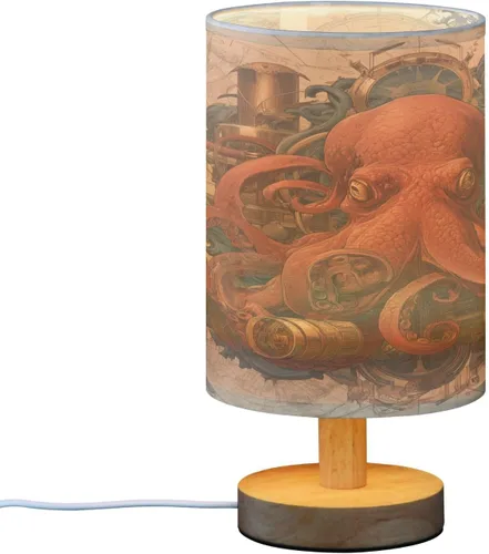 Miniatura 2 de Lámpara de mesa de pulpo Steampunk con puerto USB, lámpara de mesa de noche, lámpara de escritorio para dormitorio, sala de estar, lámpara de noche