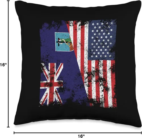 Miniatura 4 de Montserrat Flag Nation Montserrat - Almohada con diseño de bandera de Estados Unidos, 16 x 16 pulgadas, multicolor