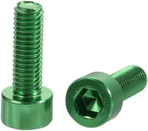 Miniatura 15 de 2 unids/set bicicleta titular tornillo hervidor rack tornillo aleación aluminio M5x15mm botella agua jaula pernos para bicicleta MTB bicicleta