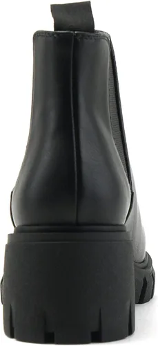 Miniatura 3 de Soda Pioneer - Botines Chelsea de tacón bajo para mujer, con doble elástico
