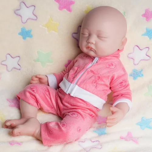 Miniatura 2 de Muñecas de bebé Reborn de 17.55" no son muñecas de vinilo, muñeca de recién nacido realista de silicona suave muñecas de bebé recién nacidas