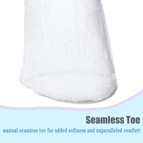 Miniatura 5 de Mini angel Calcetines altos hasta la rodilla para bebé, calcetines largos de punto trenzado, calcetines de algodón sin costuras, para recién 5 pares