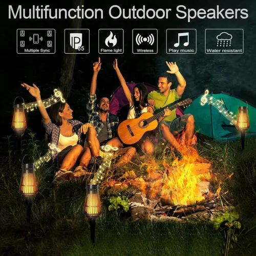 Miniatura 7 de NUNET Sistema estéreo para exteriores Bluetooh linterna, sincronización de múltiples altavoces inalámbricos, sonido envolvente de 10 W IPX5