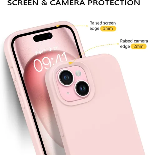 Miniatura 277 de GUAGUA Funda compatible con iPhone 17 Pro Max de 6.9 pulgadas, silicona líquida, goma de gel suave, delgada, forro de microfibra delgada