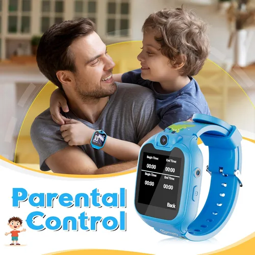 Miniatura 5 de Contixo KW01 - Relojes inteligentes para niños, color azul, pantalla táctil HD de 1.54 pulgadas, juguete educativo con juegos, cámara, grabadora