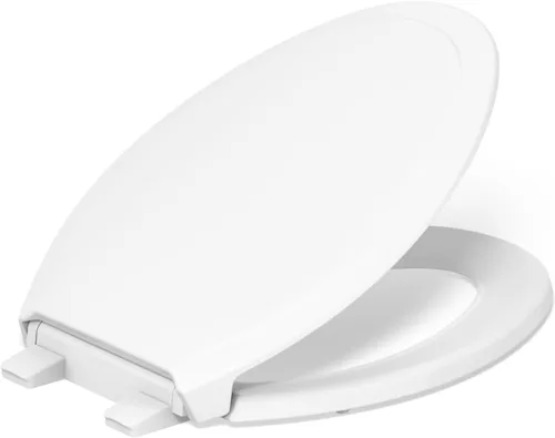 Miniatura 18 de KOHLER 78059-RL-0 Rutledge Nightlight ReadyLatch Asiento de inodoro de cierre lento, frente redondo, tapa y asiento de cierre silencioso, Blanco