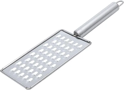 uxcell Rallador de queso - Rallador de alimentos para cocina pelador de acero inoxidable - Rallador de limón vegetal Rallador plano de frutas