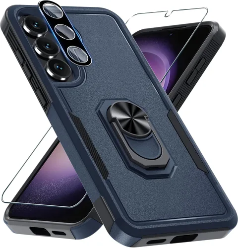 Miniatura 22 de Compatible con Samsung Galaxy S24/S25 Funda con Protector de Pantalla de Vidrio Templado, Resistente a Prueba de Golpes de Servicio Pesado Funda