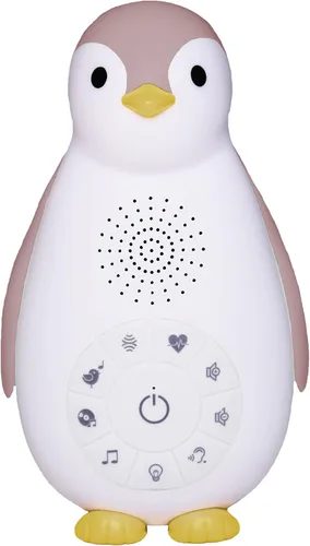 Miniatura 8 de ZazuKids - Máquina de sonido portátil y luz nocturna, chupete de sonido azul con altavoz Bluetooth, diseño de pingüino Zoe, para bebés y niños