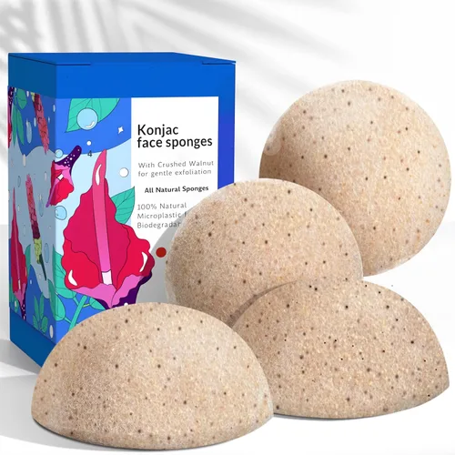 Miniatura 10 de Konjac - Esponja facial para limpieza Vegano + sin microplásticos 100% natural a base de plantas No tóxico Biodegradable sostenible