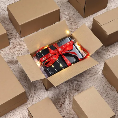 Miniatura 6 de CRUGLA Cajas de envío de 9 x 6 x 4 para pequeñas empresas, caja de embalaje de cartón corrugado, 25 paquetes