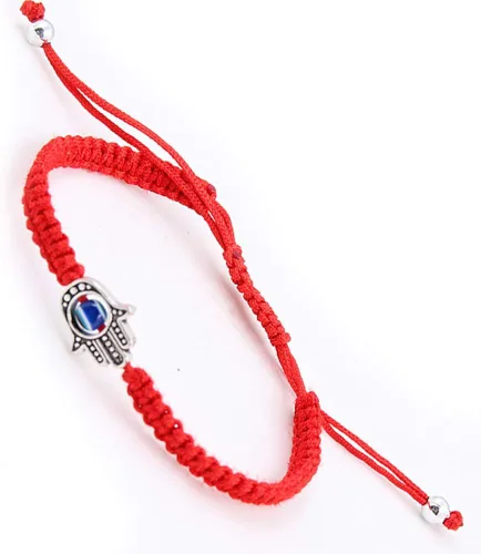 Miniatura 8 de MENGLINA Pulsera unisex hecha a mano de cuerda trenzada roja de la suerte pulsera Hamsa con dije de mal de ojo para mujer pulseras ajustables