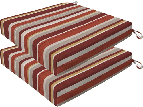 Miniatura 9 de Honeycomb Juego de 2 cojines de asiento para exteriores, 20 x 20 pulgadas, cojines texturizados de hueso sólido para sillas de comedor para muebles