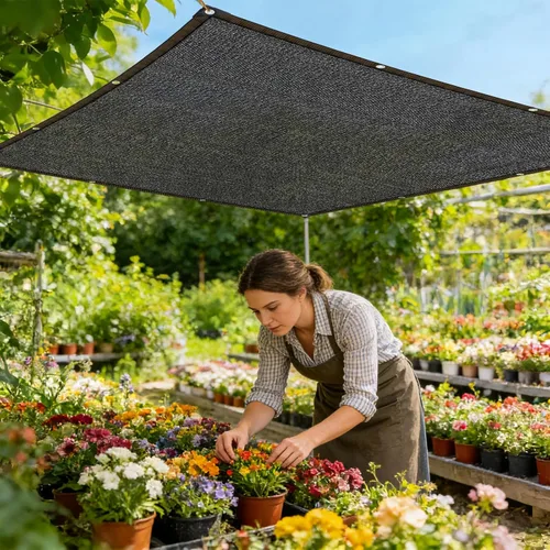 Shade-Cloth - Lona de malla con ojales, 85 a 90 % para plantas de jardín, 6 x 3 pies, color negro, para pérgola, patio, flores, césped, perrera,