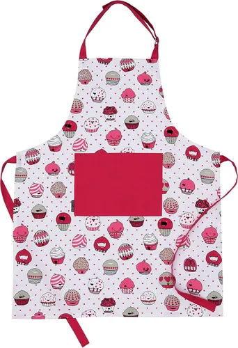Miniatura 12 de AMOUR INFINI Delantales de algodón para mujer con bolsillos, correa ajustable y lazos en la cintura, delantales estampados reutilizables para Doble