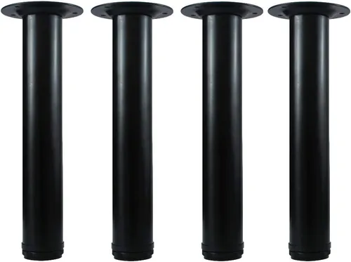 Miniatura 15 de QLLY Juego de 4 patas de muebles de metal ajustables de 6 pulgadas, pierna de repuesto para sofá, sillón, silla otomana y gabinete, en negro