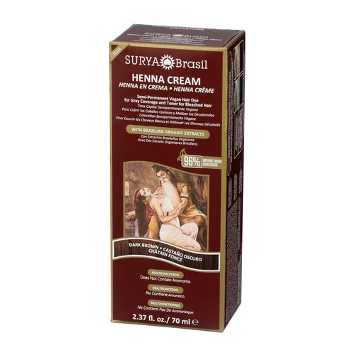 Miniatura 5 de Surya Brasil Productos Crema de Henna, Marrón Oscuro, 2.37 fl.oz