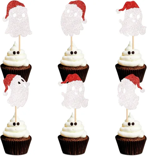 Miniatura 15 de 24 piezas de Halloween Baby Boo Cupcake Toppers Boo Ghost Cupcake Picks Baby Shower Halloween Boy Girl First Birthday Party Decoración Suministros