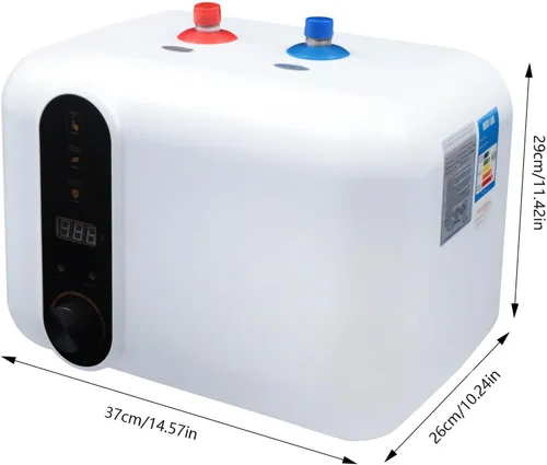 Miniatura 2 de Calentador de agua instantáneo eléctrico de 110 V 1500 W, calentador de agua de tanque pequeño de 2.6 Gollon con pantalla digital, temperatura