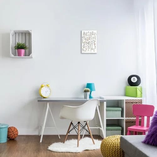 Miniatura 2 de Stupell Industries Zirkus Design - Placa de pared con diseño de animales para guardería, color naranja y blanco, 10 x 15 pulgadas