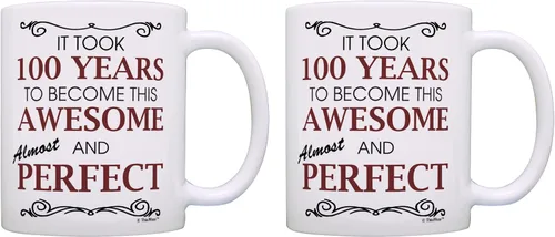 Miniatura 9 de Regalos de cumpleaños número 100 para todos los que tomaron 100 años, impresionante regalo de fiesta divertido, taza de café de cerámica de 11 oz