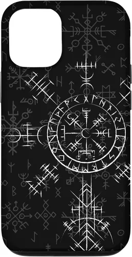 Miniatura 27 de Carcasa celta Vegvísir para iPhone 11, diseño de brújula vikinga, color celta