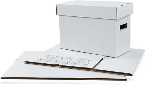 Miniatura 9 de PIT66 10 cajas de almacenamiento de cómics con tapas cortas capacidad para 150-175 libros de cómics apilables y duraderos, color blanco