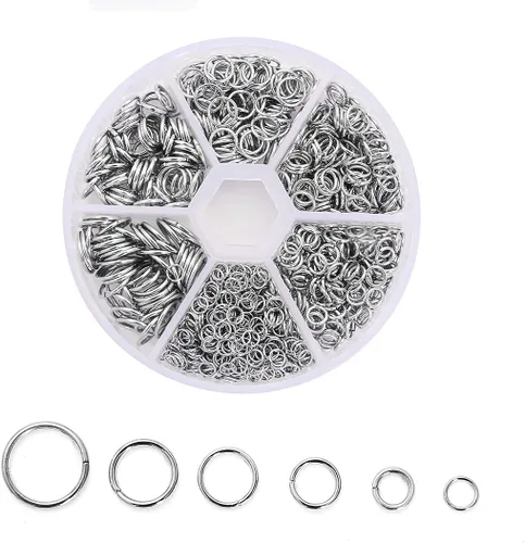 Miniatura 11 de Anillos de salto de oro de 0.157 in, 0.197 in, 0.236 in, 0.276 in, 0.315 in, 0.394 in, anillos de salto abiertos para joyería suministros