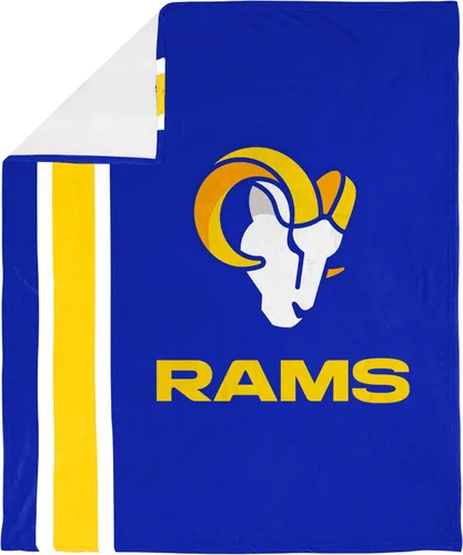 Miniatura 2 de FOCO NFL Manta suave de felpa con micro raschel, 50 x 60 Los Angeles Rams