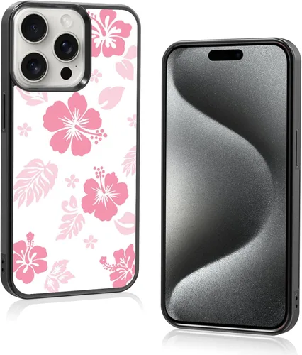 Miniatura 76 de Funda para iPhone 8 Plus y iPhone 7 Plus, linda funda Kawaii azul hibisco hawaiano floral estética floral para niñas preppy mujeres