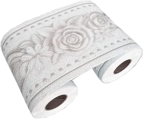Miniatura 7 de Papel tapiz decorativo 3D impermeable, para decorar el borde del baño, la cocina, la encimera del salpicadero, 4 x 16.4 pies (estilo 1)