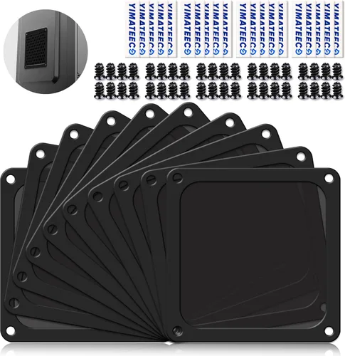 Miniatura 17 de Filtro de polvo PC 120mm para enfriador de computadora/PSU/Routers Nylon 80 malla, Marco magnético Filtro de malla para ventilador de PC enfriador