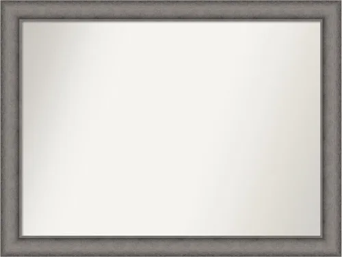Miniatura 185 de Amanti Art Espejo de pared personalizado no biselado (24.5 x 24.5 pulgadas), marco gris marrón alta, varios tamaños personalizados, espejo de baño
