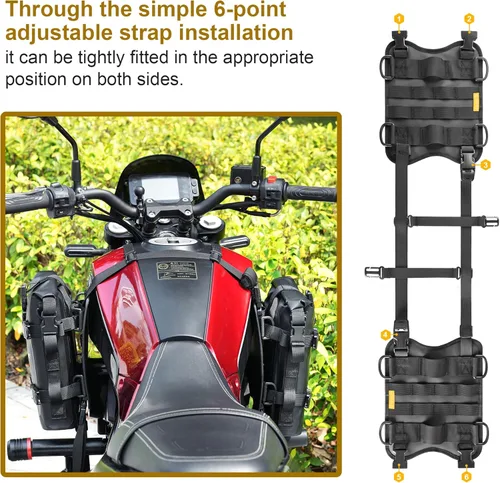 Miniatura 5 de Colgante de montaje auxiliar izquierdo y derecho para tanque de motocicleta, accesorios de motocicleta aumentan el espacio de almacenamiento