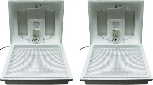 Miniatura 10 de Farm Innovators - Incubadora de aire circulado de 120 voltios y 40 vatios para hasta 48 huevos con pantalla digital fácil de leer y ventana de Aire