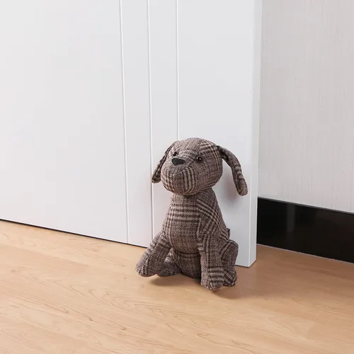 Miniatura 7 de Lindo tope decorativo para puerta para piso de casa y oficina, topes de puerta de tela con animales, protectores de pared pesados, perrito a cuadros