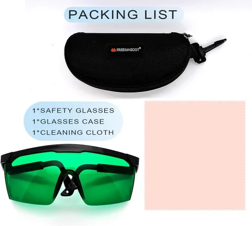 Miniatura 7 de FreeMascot Gafas de seguridad láser UV y rojas para 405 nm, 445 nm, 650 nm y luz láser infrarroja para depilación, protección ocular con montura
