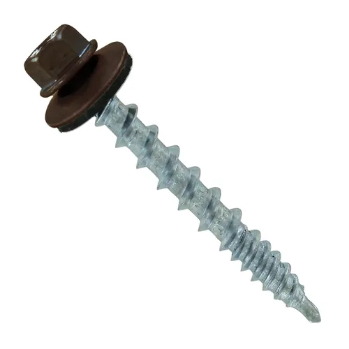 Miniatura 56 de Fasteners Plus ST Fastening Kwikseal Woodbinder Tornillos de Metal a Madera #10 X 1 Burgundy con Arandela de Goma EPDM, 250 Unidades - Diseñados
