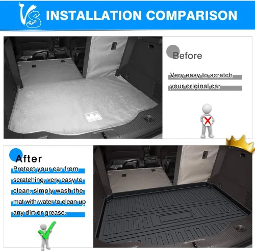 Miniatura 4 de Powerty - Alfombrilla de maletero para Buick Encore 2013-2022/Chevrolet Trax 2014-2023, accesorios, alfombrillas de carga TPO, forro de carga