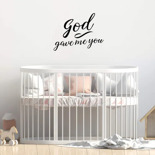 Calcomanía de vinilo para pared, 16.5 x 22 pulgadas, diseño religioso moderno, unisex, para recién nacido, niños, hogar, apartamento, cuarto de