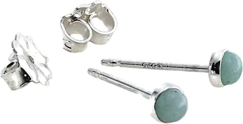 Miniatura 50 de Aretes pequeños de plata de ley para cartílago, tragus, hélix, múltiples piercings hipoalergénicos, piedra natal para mujer, juego de bisel