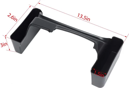Miniatura 2 de JeCar Organizador de Almacenamiento para Consola Central, Bandeja de Cambio de Marchas para 2018-2024 2025+ Jeep Wrangler JL JLU Gladiator JT (Negro)