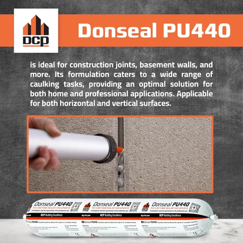 Miniatura 2 de DCP Donseal PU440 Sellador de poliuretano para hormigón, acera, 1 paquete – Relleno de junta de expansión, masilla que no se hunde para cimientos
