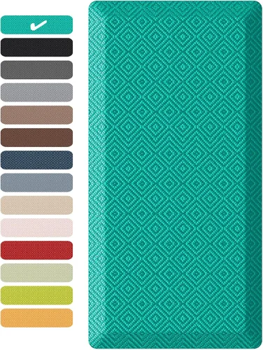 Miniatura 38 de Ophanie Tapetes de cocina para piso, alfombras de cocina, 20 x 32 pulgadas, antifatiga, tapete acolchado de pie, impermeable, cómodo tapete Gris