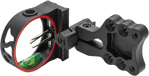 OCTANE Stryker - Mira de arco de 3 pines ligera, compacta y precisa, ultrabrillante, con nivel de alta visibilidad para tiro con arco, caza, tiro