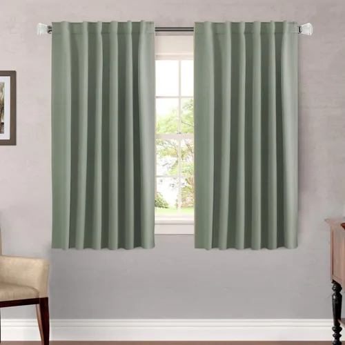 Miniatura 90 de H.VERSAILTEX Cortinas opacas con aislamiento térmico, paneles de tratamiento de ventana, cortinas opacas para oscurecer la habitación, cortinas Gris