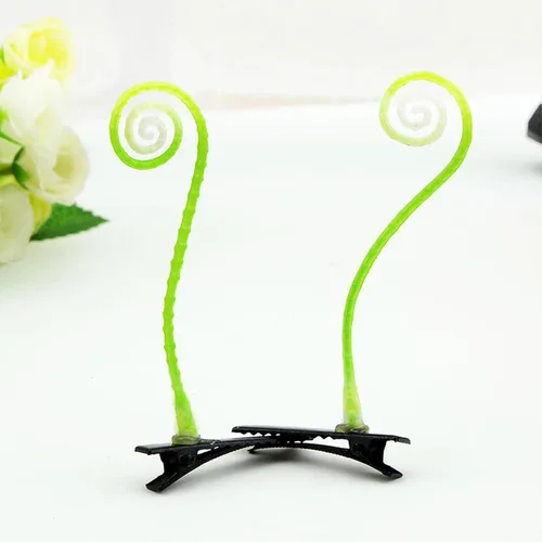 Miniatura 2 de BinaryABC Pinza para el cabello de brotes de frijoles, horquillas para el cabello de plantas, pasador de hierba, accesorios para el cabello
