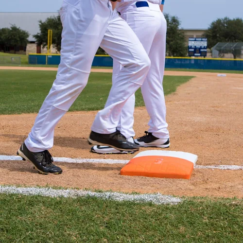 Miniatura 4 de Champion Sports Pro Double First Base – Primera base oficial de una pieza – Base fácil de instalar con anclajes de tierra, naranja