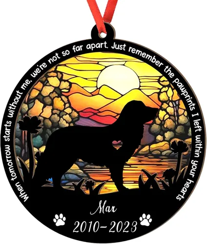 Miniatura 93 de Adorno personalizado para atrapasoles de sabueso afgano, adorno de Navidad de sabueso afgano – Regalo para perro amante, sabueso afgano