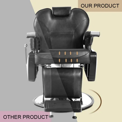Miniatura 5 de Paddie Profesional hidráulico reclinable resistente de la silla negra del peluquero para el peluquero y el estilista del peluquero